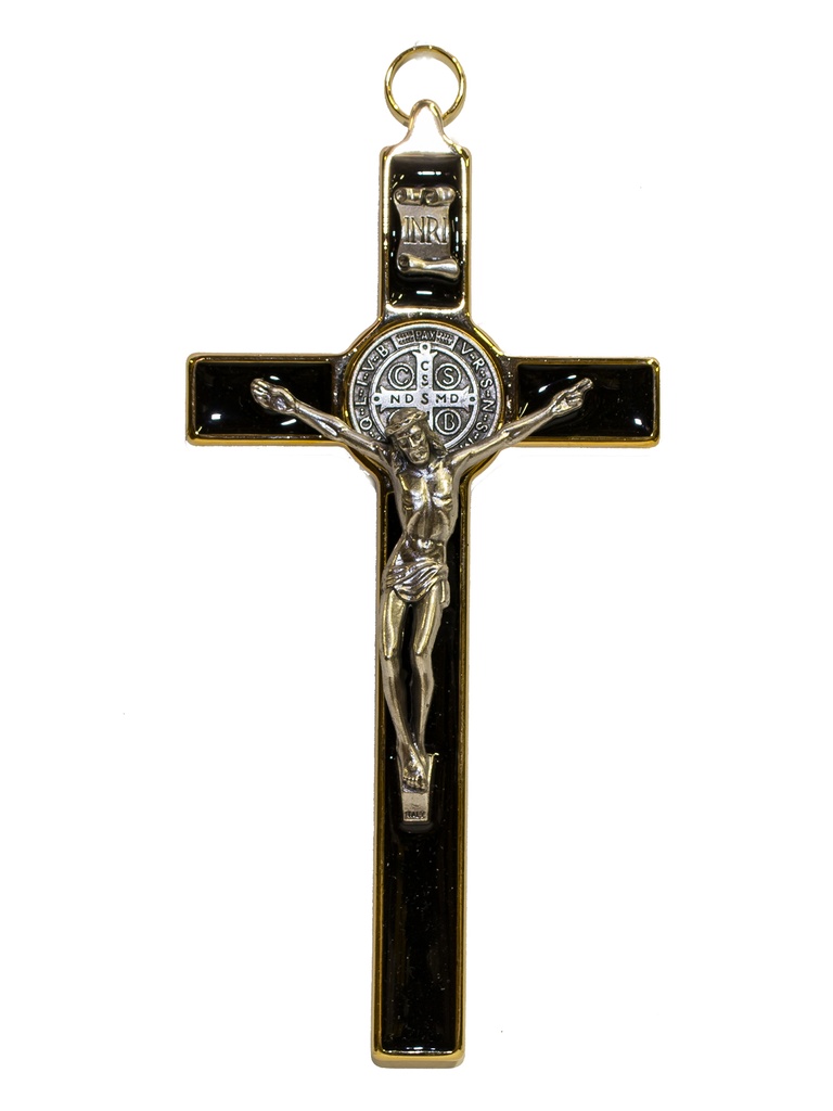 Croix St Benoit/métal - émaille/noir (100x200mm)