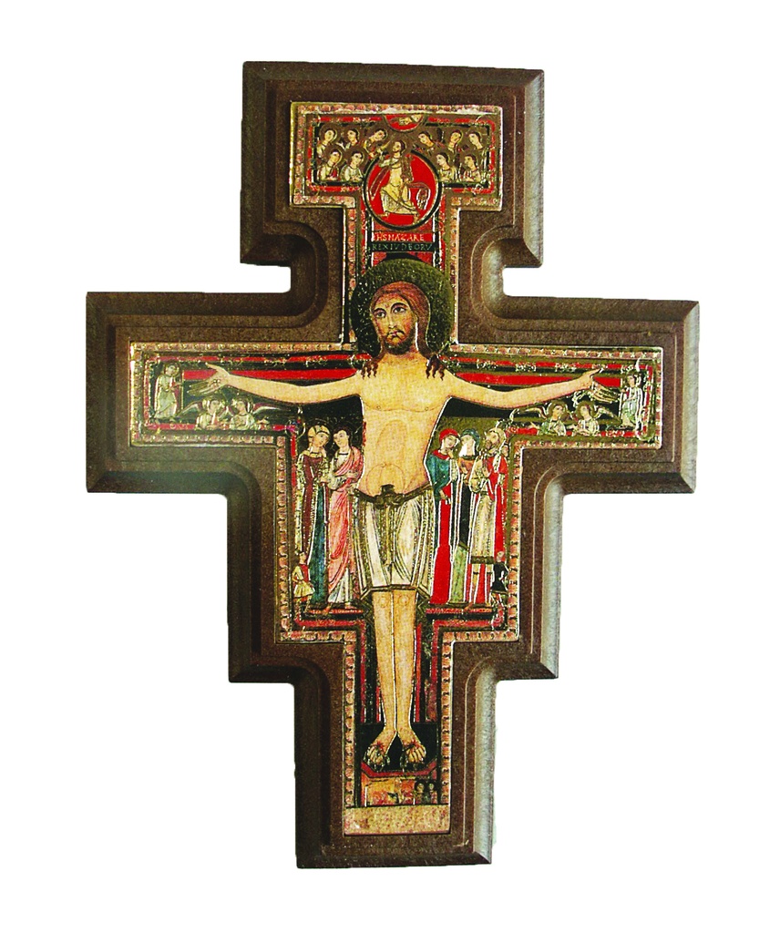 Croix murale polyrésine - San Damiano (100x135mm)