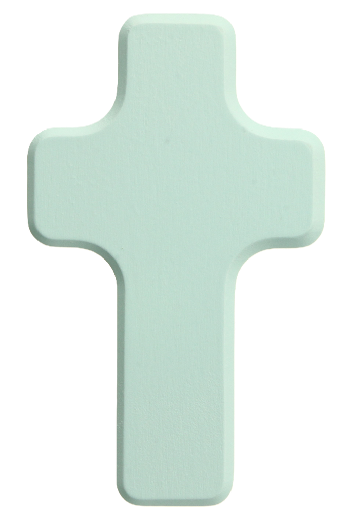 Croix bois/bleu 'SANS TEXTE' (60x100mm)