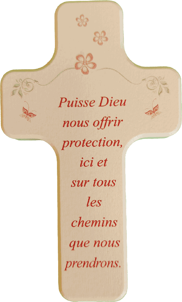 Croix bois/rose 'SANS TEXTE' (60x100m)