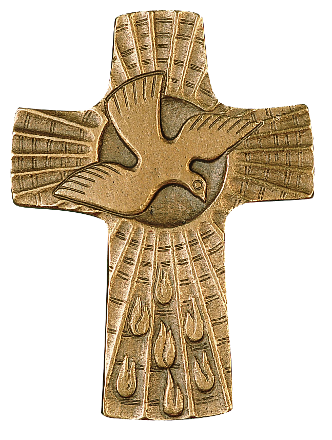 Kreuz bronze/MRL - 'Taube' (70x90mm)