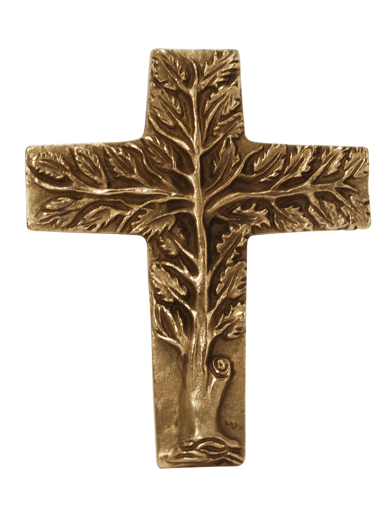 Croix murale bronze/MRL - 'Arbe de Vie' (110x140mm)