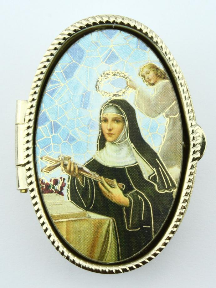 Pillendoos H Rita - ovaal/mozaïk (50x35x18mm)