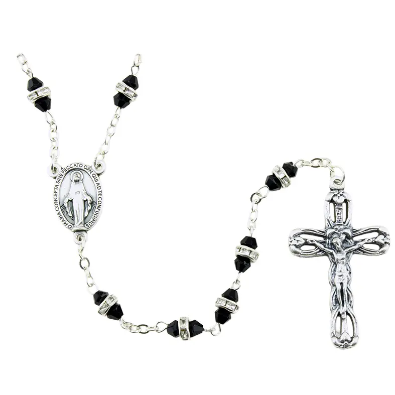 Rozenkrans - kristal/strass - scarabee (8x6mm)