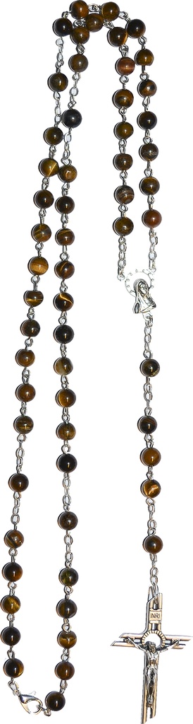 Chapelet en pierre précieuse - oeil de tigre (⌀6mm)