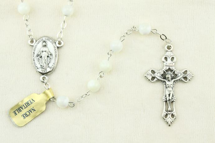 Rosaire - en nacre rond (⌀6mm)