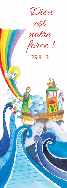 Signet communion - 5,5/15cm "Dieu est notre force" - PS 91,2