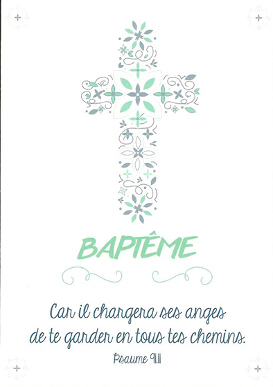 Signet baptême - 7x10cm Car il changera ses anges...
