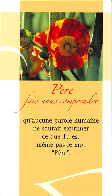 Gebedskaart Père,fais-nous comprendre - SP004