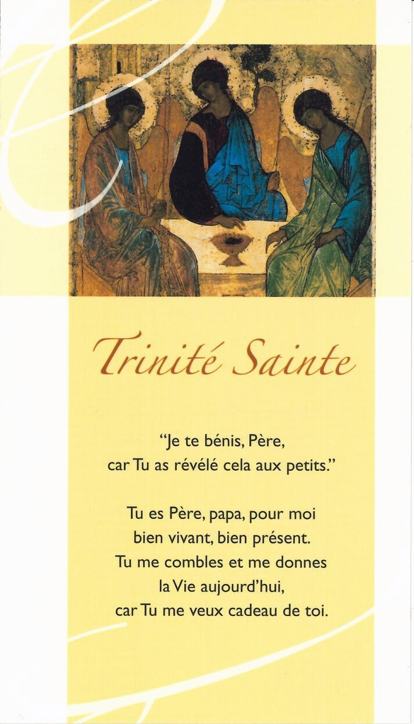 Signet prière Trinité Sainte - SP028