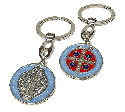 Porte-clés St Benoit métal émaillé (⌀32mm)