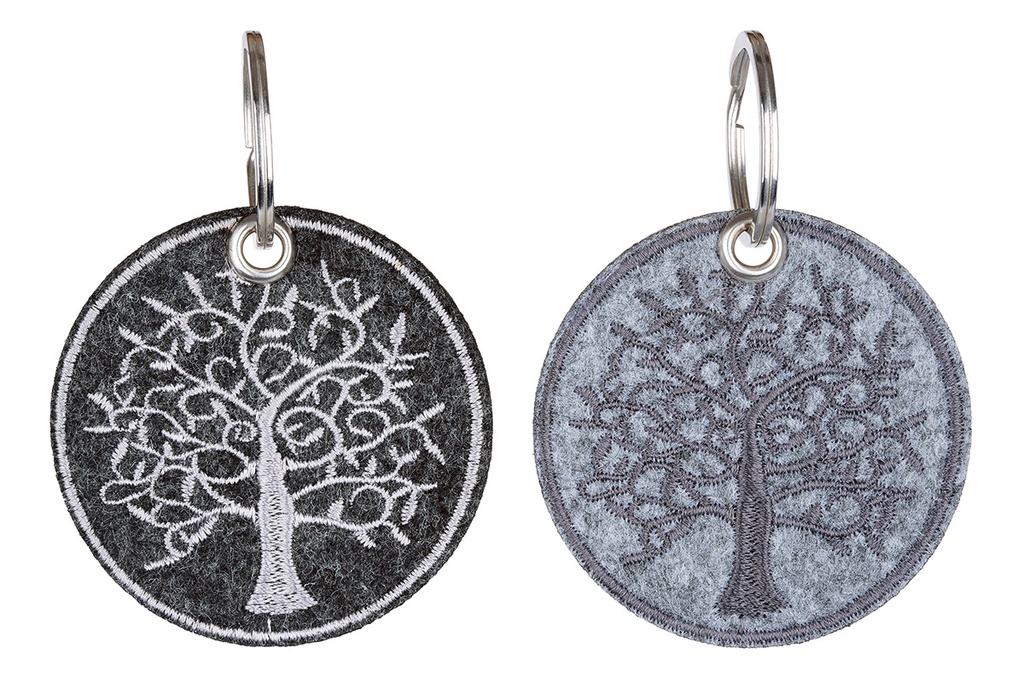 Porte-cléf Arbre de Vie/feutre  assorti  (⌀ 60mm)