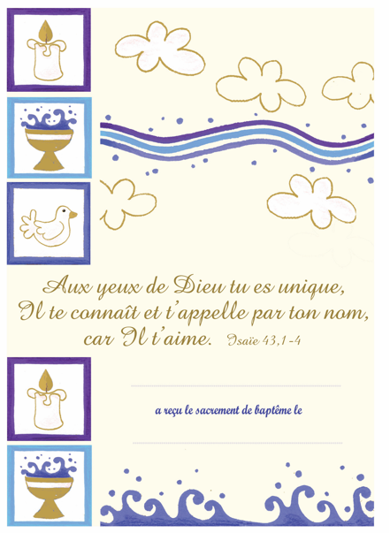 Souvenir de baptême - DIC107