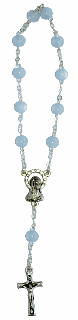 Tientje - immitatieparel - blauw (8x5mm)