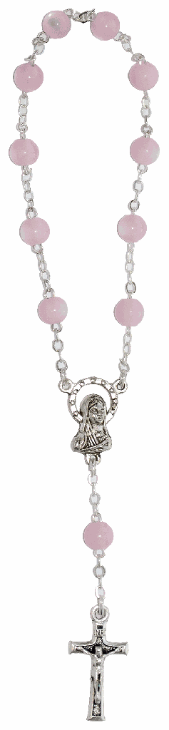 Dizainier - imitation perle - rose (8x5mm)