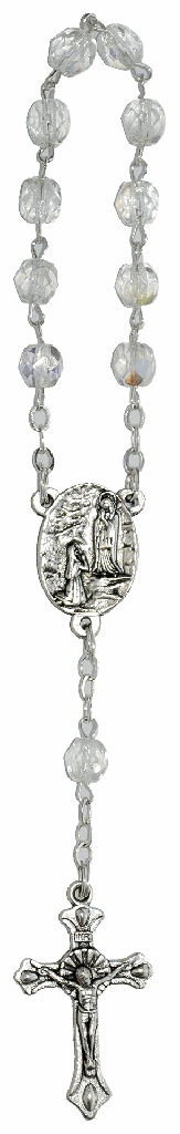 Small rosary - imm. cristal - white (⌀ 6mm)