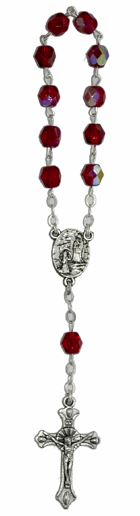 Small rosary - imm. cristal - red (⌀ 6mm)