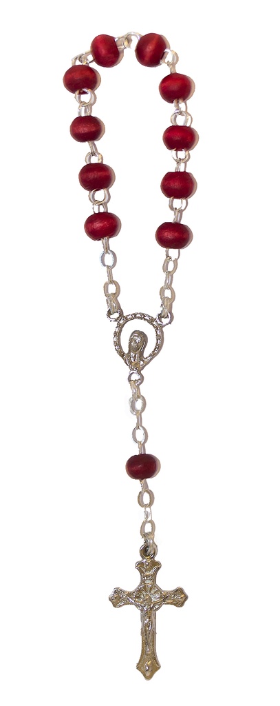 Mini-rosenkranz - Holzperle/Kette/Rose Duft (6x4mm)
