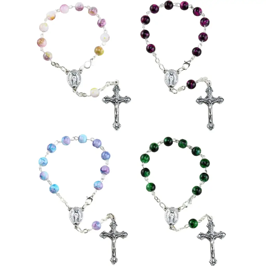 Dizainier avec fermoire - verre - assorti (⌀ 6mm)