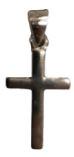 Croix lisse - Argent 925‰ rhodié (11x17mm)