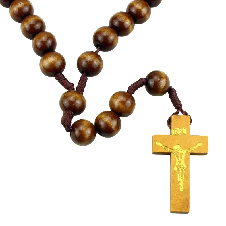 Rosary - wood - brown (⌀ 10mm)