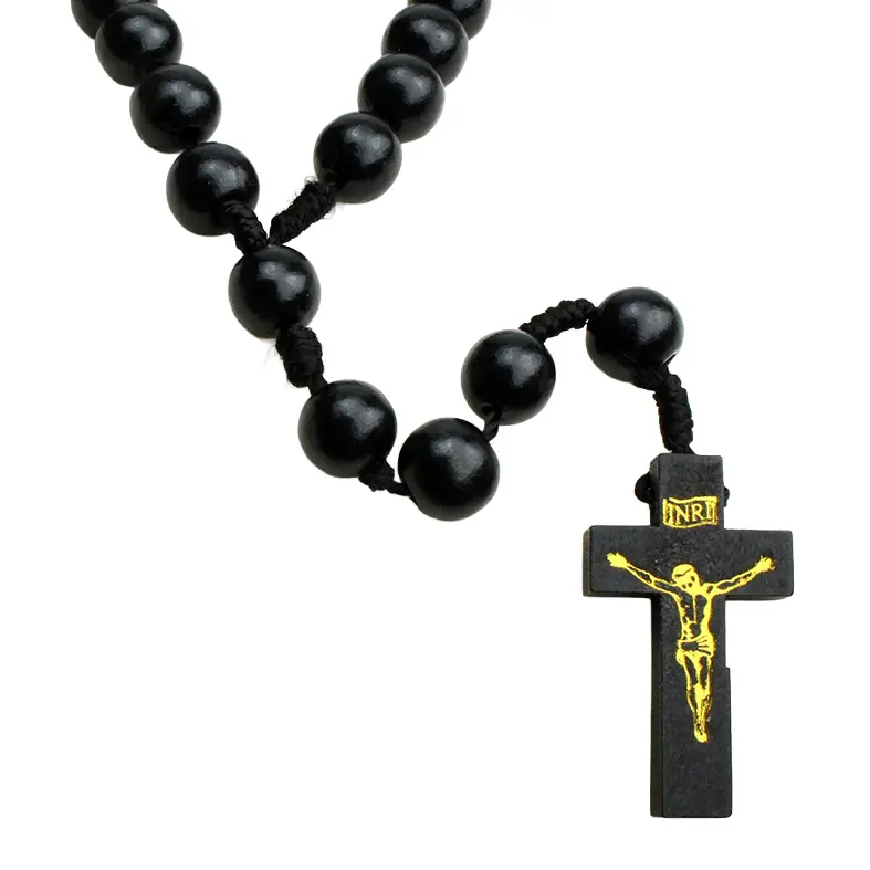 Rosary - wood - Black (⌀ 10mm)