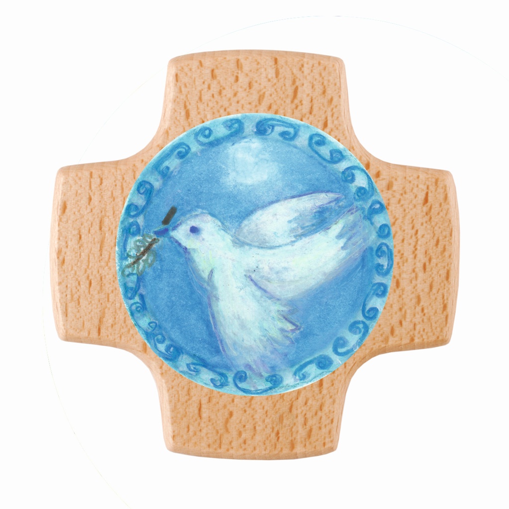 Cross wood - Pigeon (85x85mm)