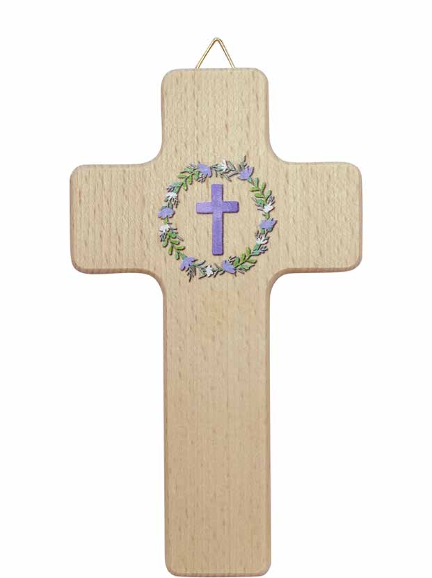 CROIX BOIS CROIX BLEU 15*8,5 CM