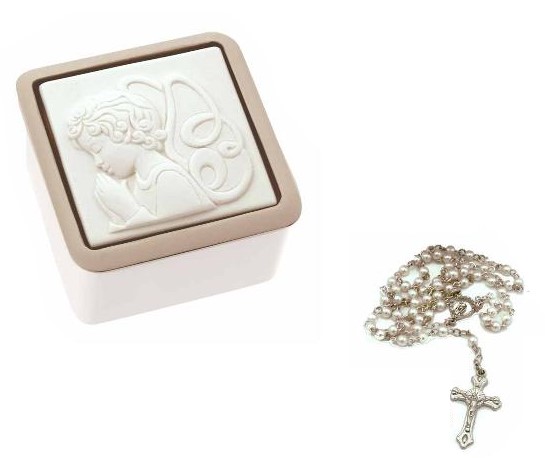 BOITE AVEC CHAPELET 8 CM