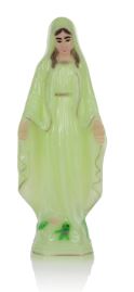 Statue Vierge Miraculeuse - plastique/fluorescent - 25cm