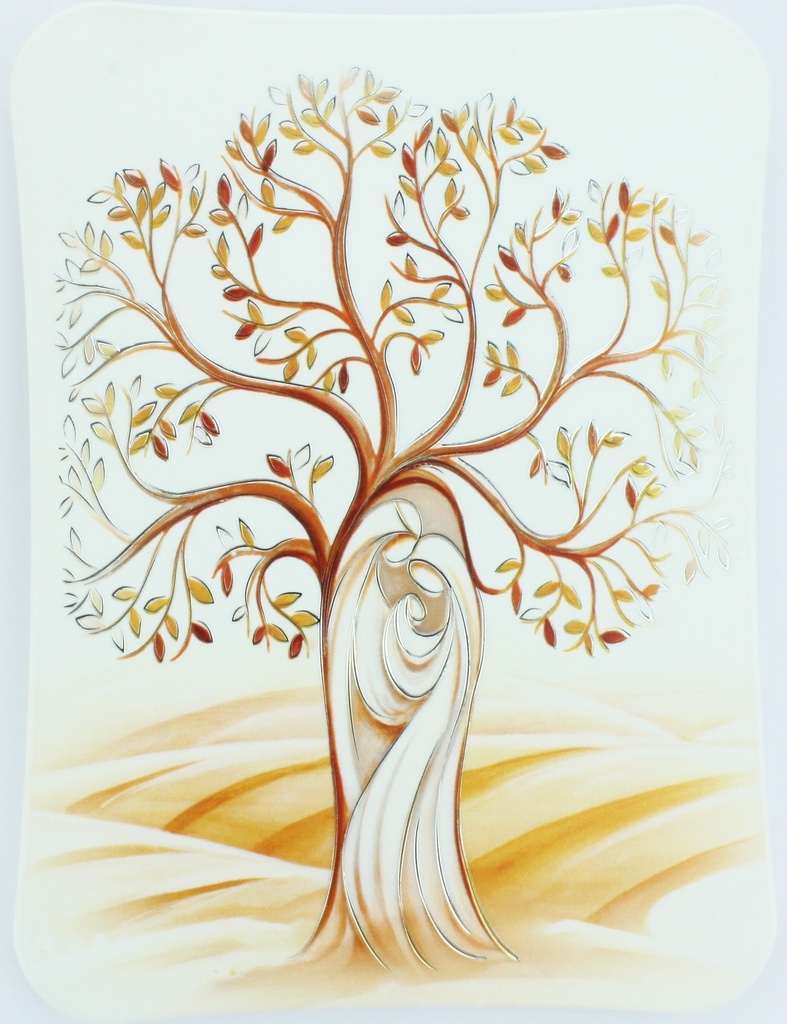 Bildrame Poly - Hl.Familie modern - coloriert/silber (235x175mm)