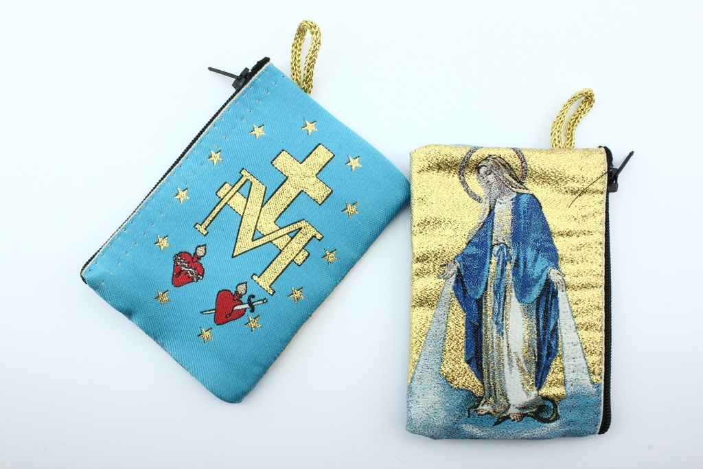 Etui tissu brodé - Miraculeuse (110x75mm)