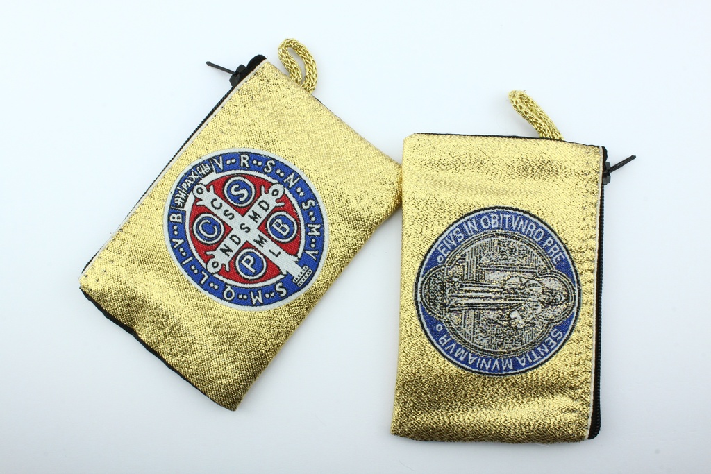 Etui geweven stof - Benedictus (110x75mm)