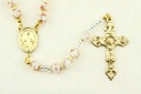 Rosary - Venizian Mosaïc in box - rose (⌀9mm)