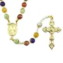 Rosary - Venizian Mosaïc in box - multi-color (⌀9mm)