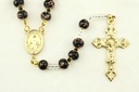 Rosary - Venizian Mosaïc in box - black (⌀9mm)