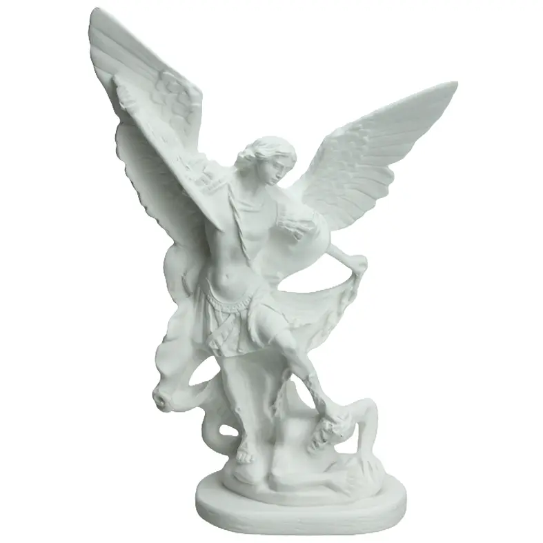Statue St. Michael - resin/white - 15cm