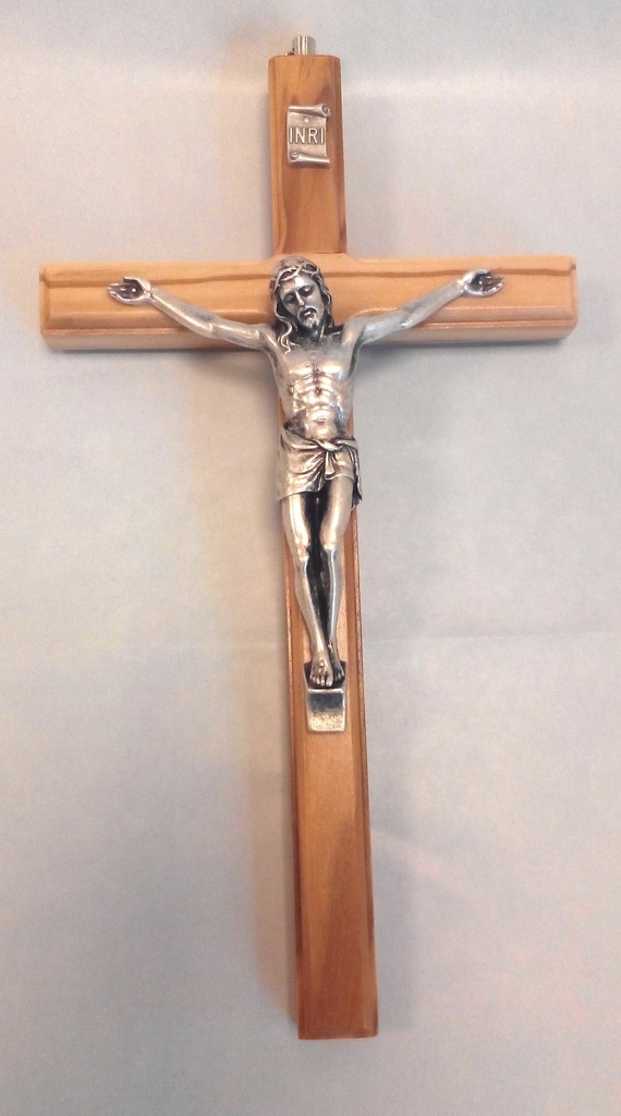 Wandkreuz ohne Korper - Olivenholz - 20cm