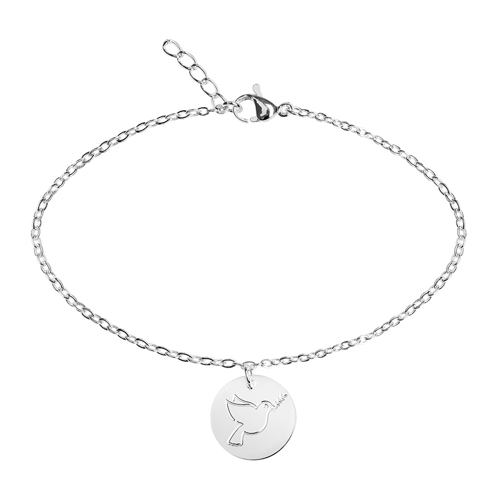 Bracelet argenté - "Bless you- Collection"  - colombe