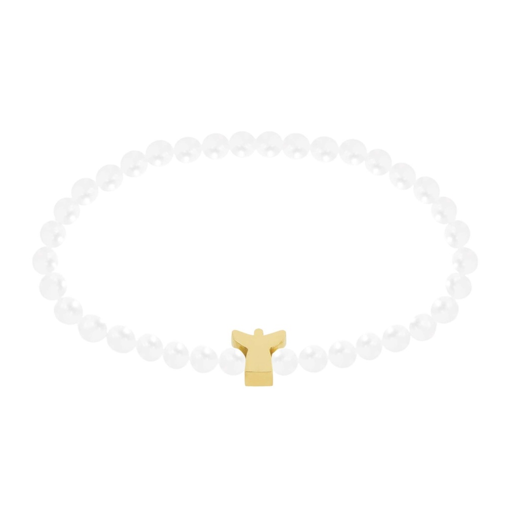 Armband perlemutt - "New Wonderful Moments"- Collection"  - Engel vergoldet