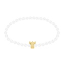 Armbandje parelmoer - "New Wonderful Moments"- Collection"  - Engel plaque goud