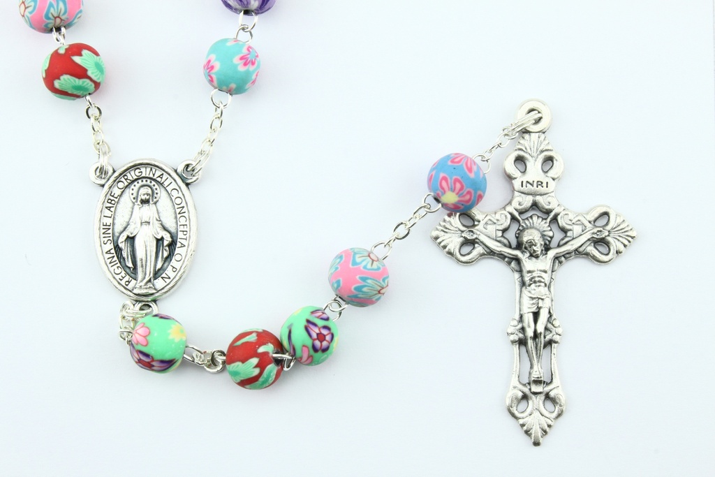 Rosary - gomma resin colorfull (8x9mm)