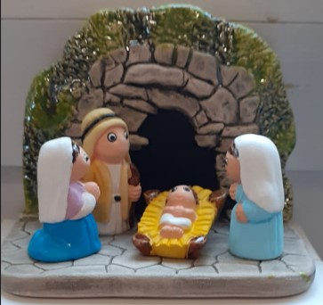 Kerstgroep "Lourdes" - 7x9cm