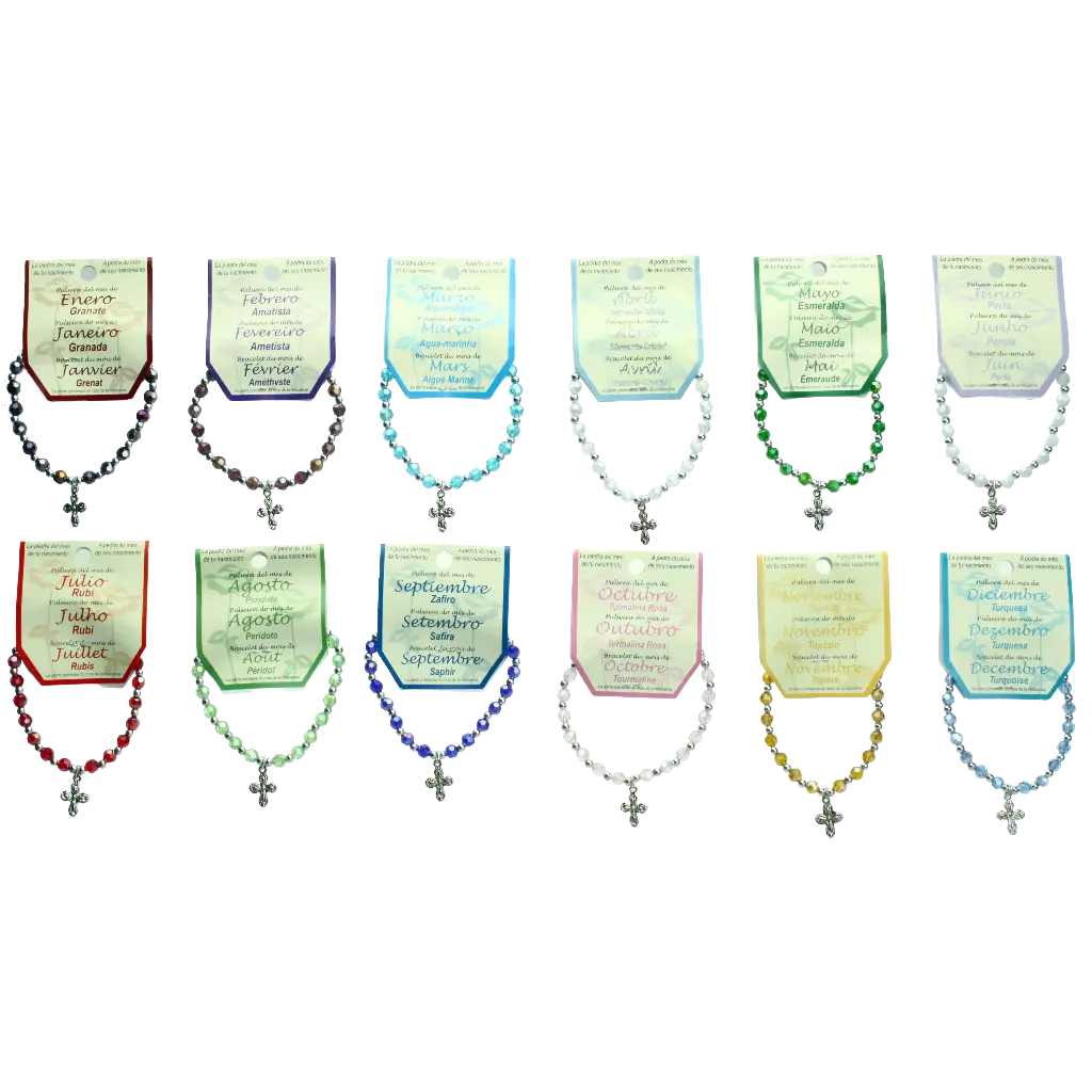 12x12 Armbanden vd 'Maand' - imitatie kristal - ZONDER DISPLAY