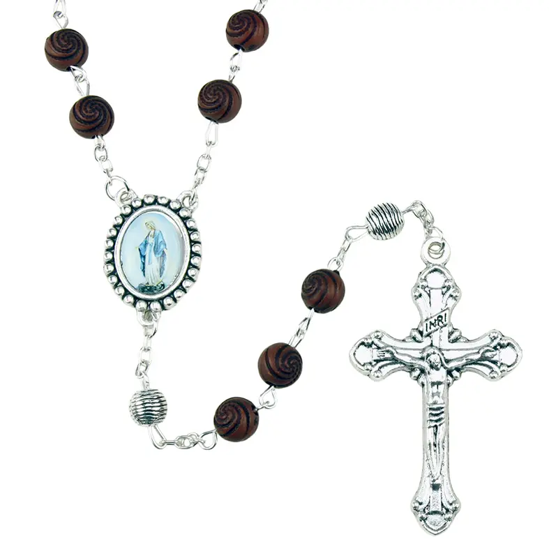 Rozenkrans hout/bewerkt - bruin (⌀ 7mm)