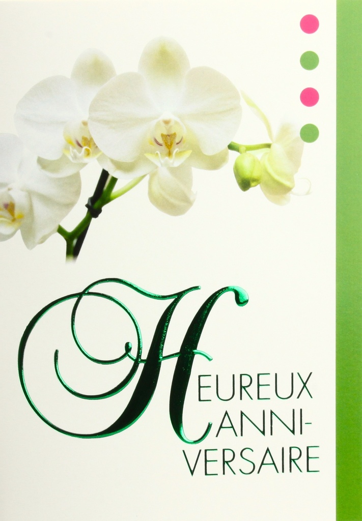 Doppelkarte - Motiv UK-33910 - Heureux Anniversaire