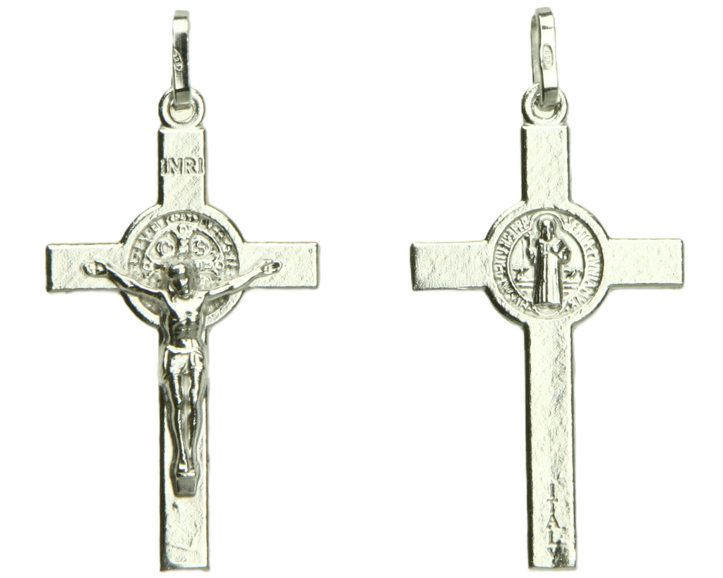Anhänger Benediktuskreuz - Silber 925‰ (12x23mm)