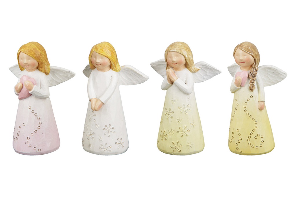 Engel "Mutmacher" - Kunstharz - sortiert (9cm)