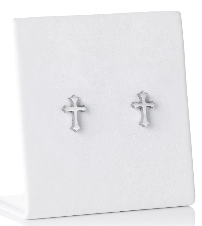 Boucles d'oreille - Inox - croix
