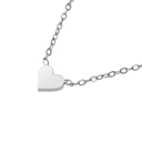 Chaîne argenté - "Love it"- Collection  - Coeur (42+5cm)